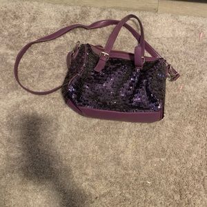 Purple sparkly cross body